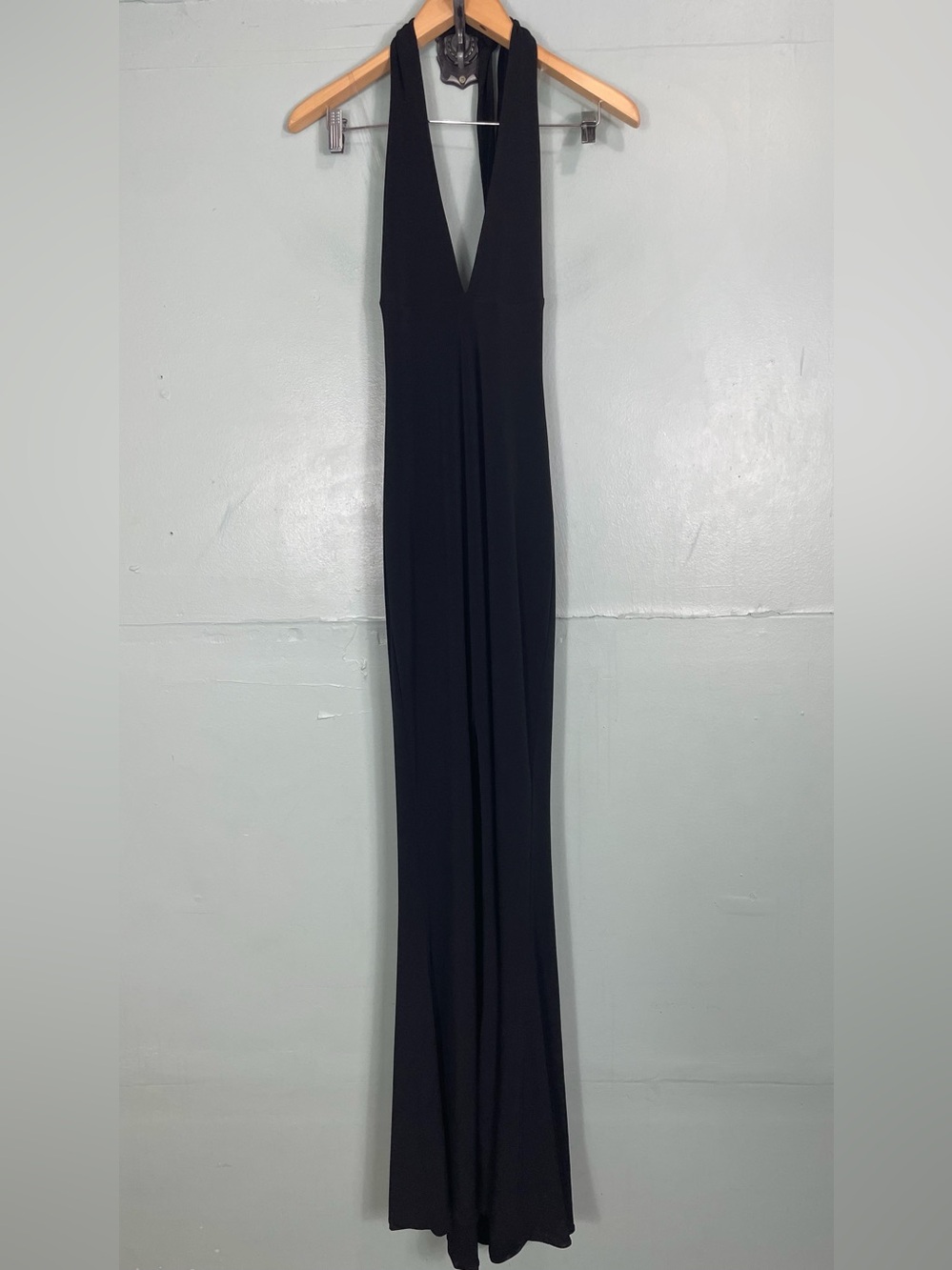 Revolve x Nookie Illegal Halter Gown In Black‎ Maxi Dress Women Medium - Picture 2 of 6
